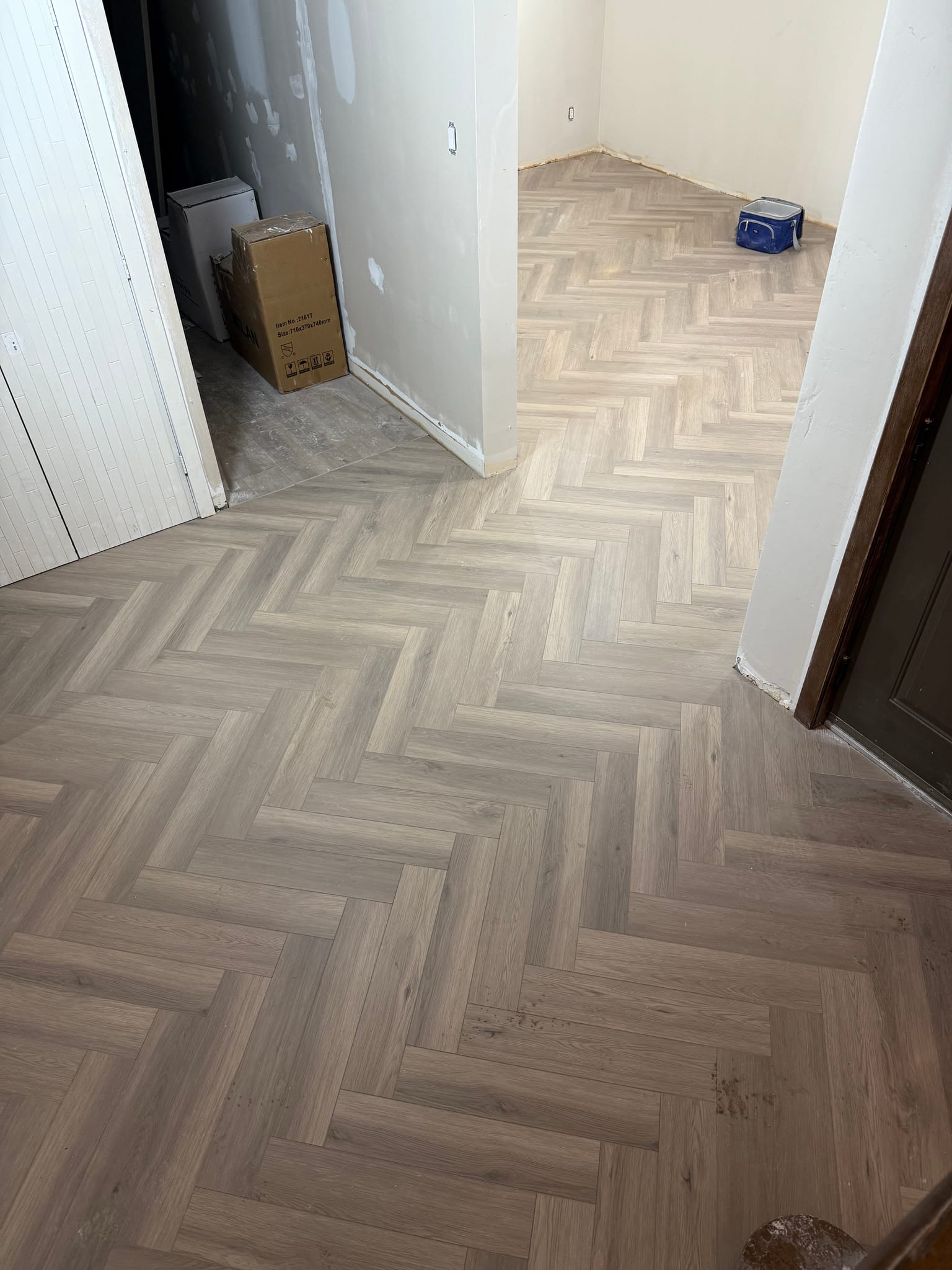 Herringbone LVP Installation